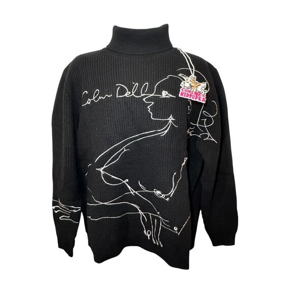 KIDSUPER Studios Black Colm Dillane Doodle Sweater 2023 NWT Men's size L - Picture 2 of 10